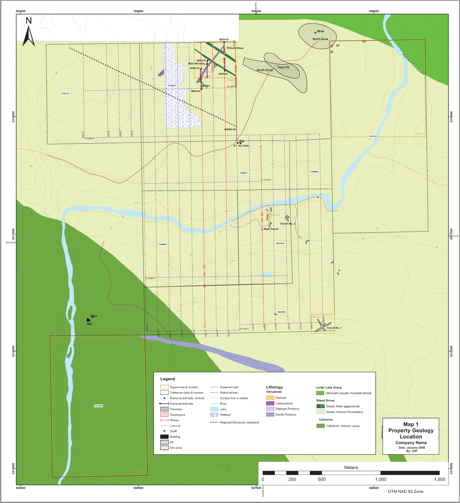 property geology, exploration and topography cartography map